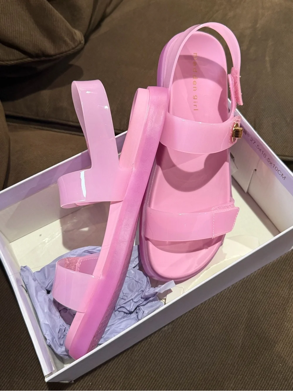 Madden Girl MJULS-J Pink Jelly Sandals Size 5M NWB